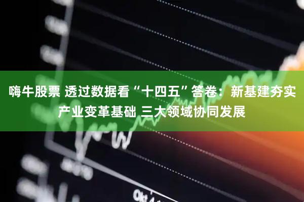 嗨牛股票 透过数据看“十四五”答卷：新基建夯实产业变革基础 三大领域协同发展