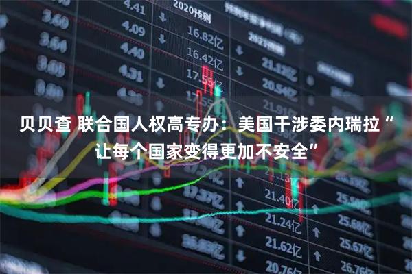 贝贝查 联合国人权高专办：美国干涉委内瑞拉“让每个国家变得更加不安全”